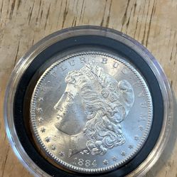 1884  CC  Morgan Silver Dollar