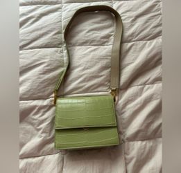 Mini Flap By Jw-Pei Green Crocodile Crossbody Purse Bag