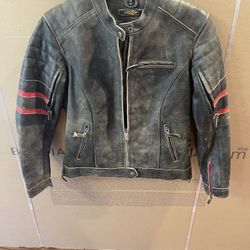 Power Trip Leather Motorcycle Jacket In Great Condition 