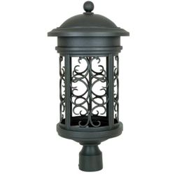 Designers Fountain 31136-ORB Ellington-DS Outdoor Post Lantern Light, 23in H, Oil Rubbed Bronze