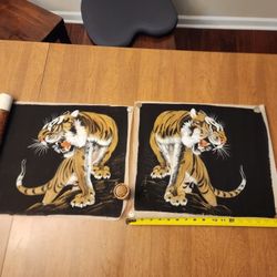 Tiger Painting On Silk