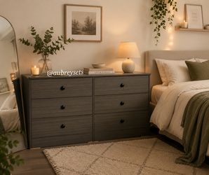 Grey 6 drawer dresser “55w”