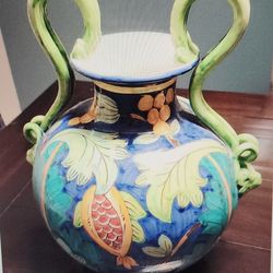Hand Painted Tuscany Farmhouse Vase