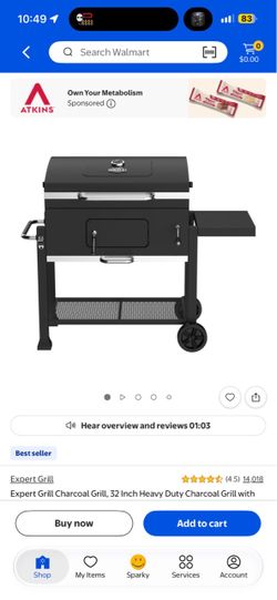 Charcoal grill 32 in