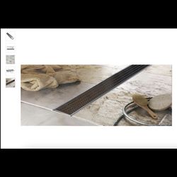 59” Brushed Nickel Shower Drain 