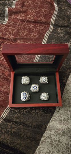 New England patriots and Dallas cowboys rings set