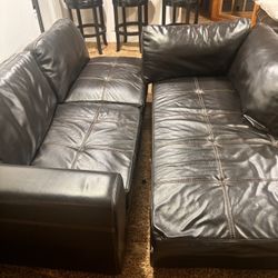 Faux Leather L Shaped Couch For $120 OBO 