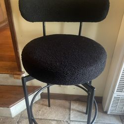 Sherpa Black Bar Stool Chairs 