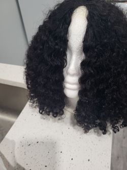 V part kinky curly wig