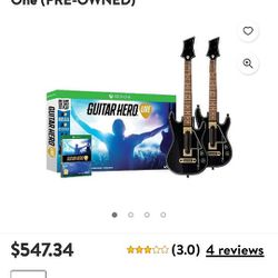 Guitar Hero Live 2 pack Bundle Xbox one pre-owned with 9 games.  