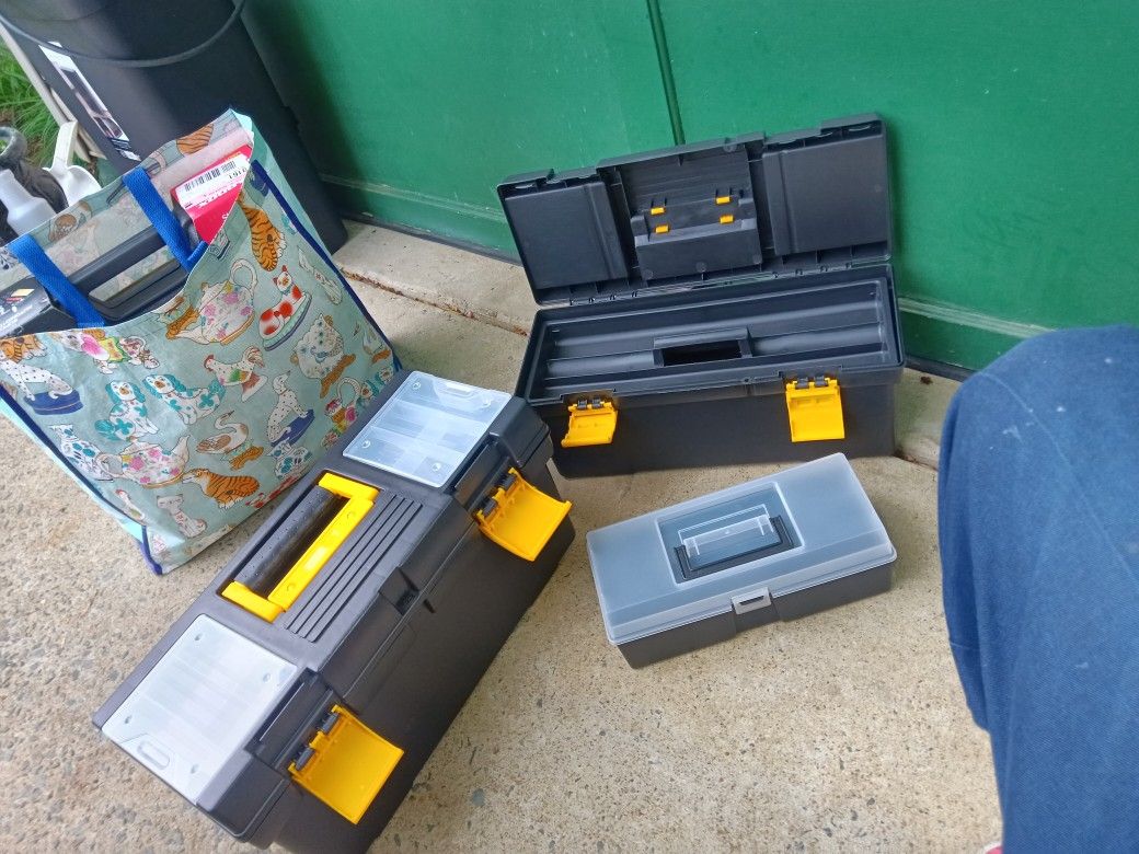 Three Different Size Tool Boxes All In One