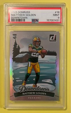 Matthew Golden - 2025 Donruss Downtown PSA 9 - Green Bay Packers