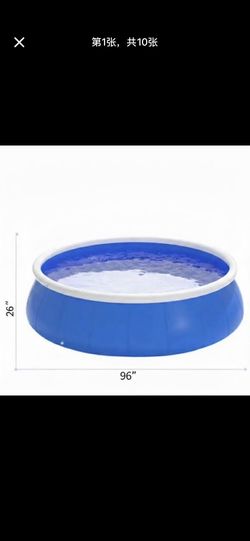 (Brand new)Large 96"x96"x26" Inflatable Swimming Pool for Kids - Backyard