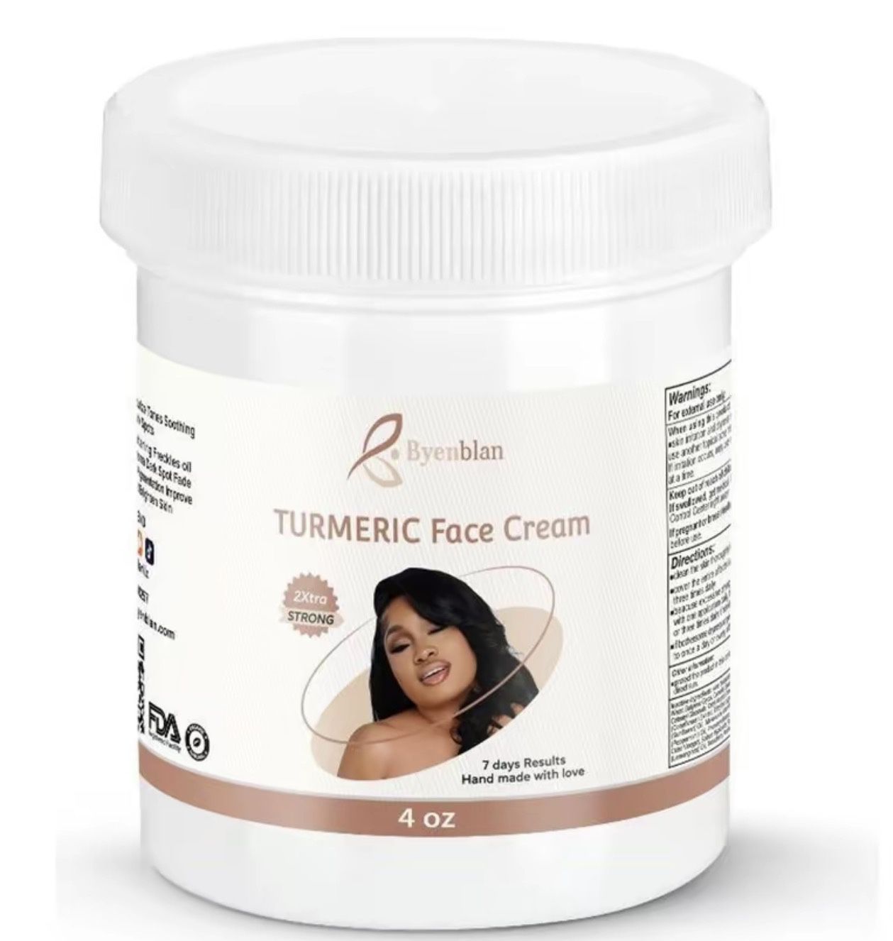Turmeric Face Cream – 4 oz (Handmade)