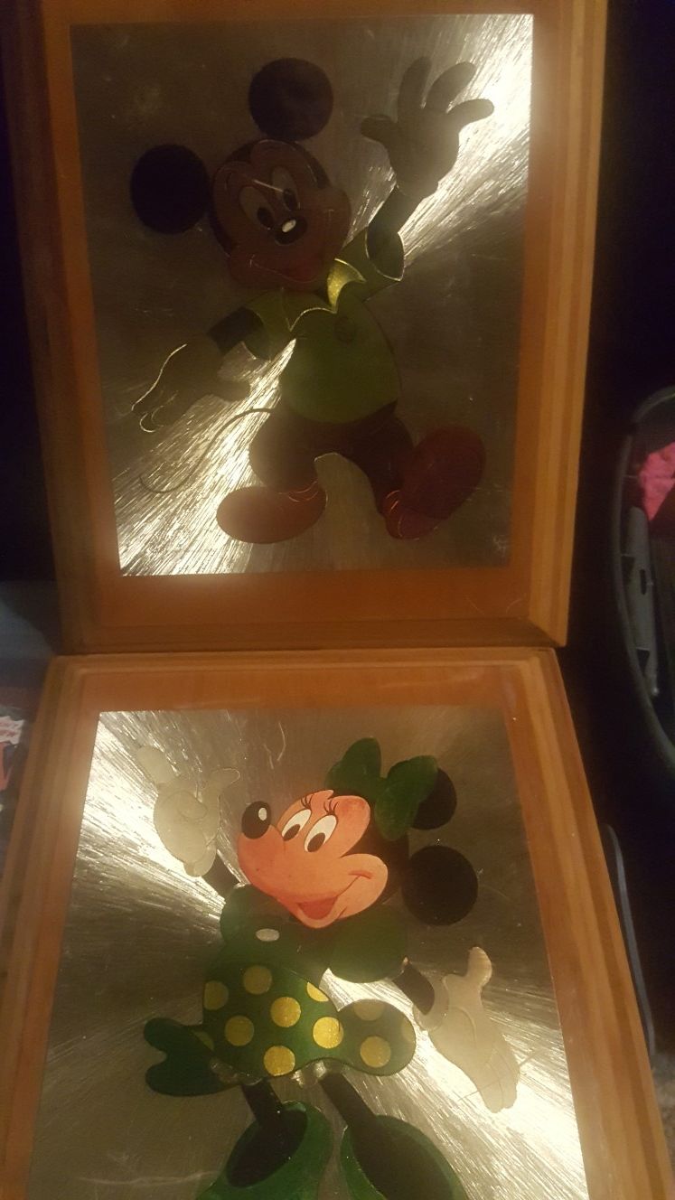 Disney Mickey mouse wood pictures