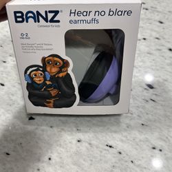 Banz Ear Muffs Carewear For Kids Purple 