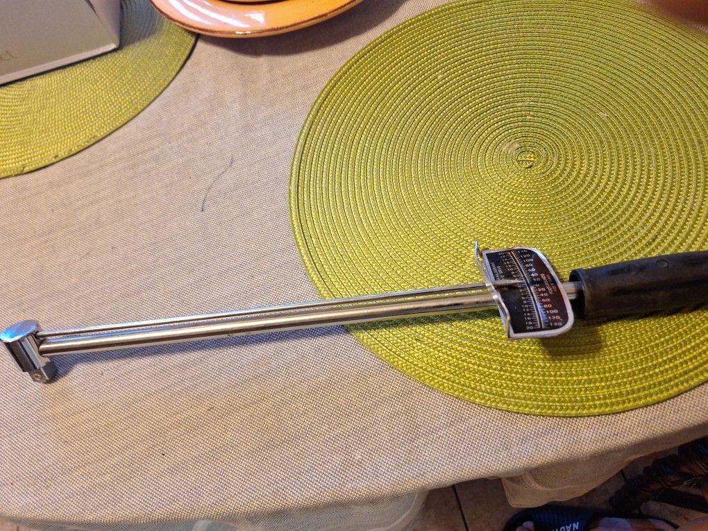 19 Inches NEEDLE TORQUE BEAM WRENCH TOOL ANALOG DIAL READING 150LB. $15 FIRM PRICE