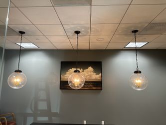 Clear Glass Globe Fixture 15 Inch $100.00 Each