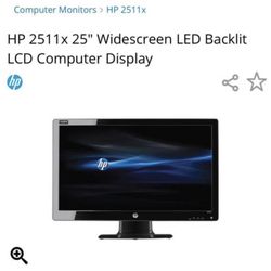 (2) Hp 25 Inch Monitors Like New Condition 