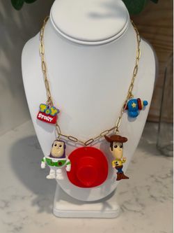 New - Buzz and Woody Charm Necklace