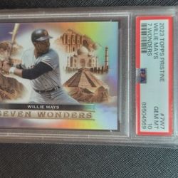 Willie Mays -2023 Topps Pristine Seven Wonders /70 PSA 10