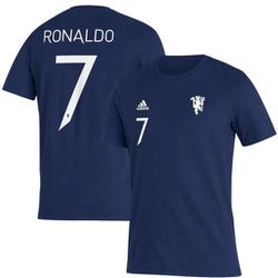 Adidas Manchester United Cristiano Ronaldo Name & Number T-Shirt Mens XL Red Or Blue