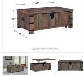 BRAND NEW COFFEE TABLE WITH LIFT TOP AND STORAGE
