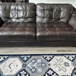 2 Piece Sofa Set Leather