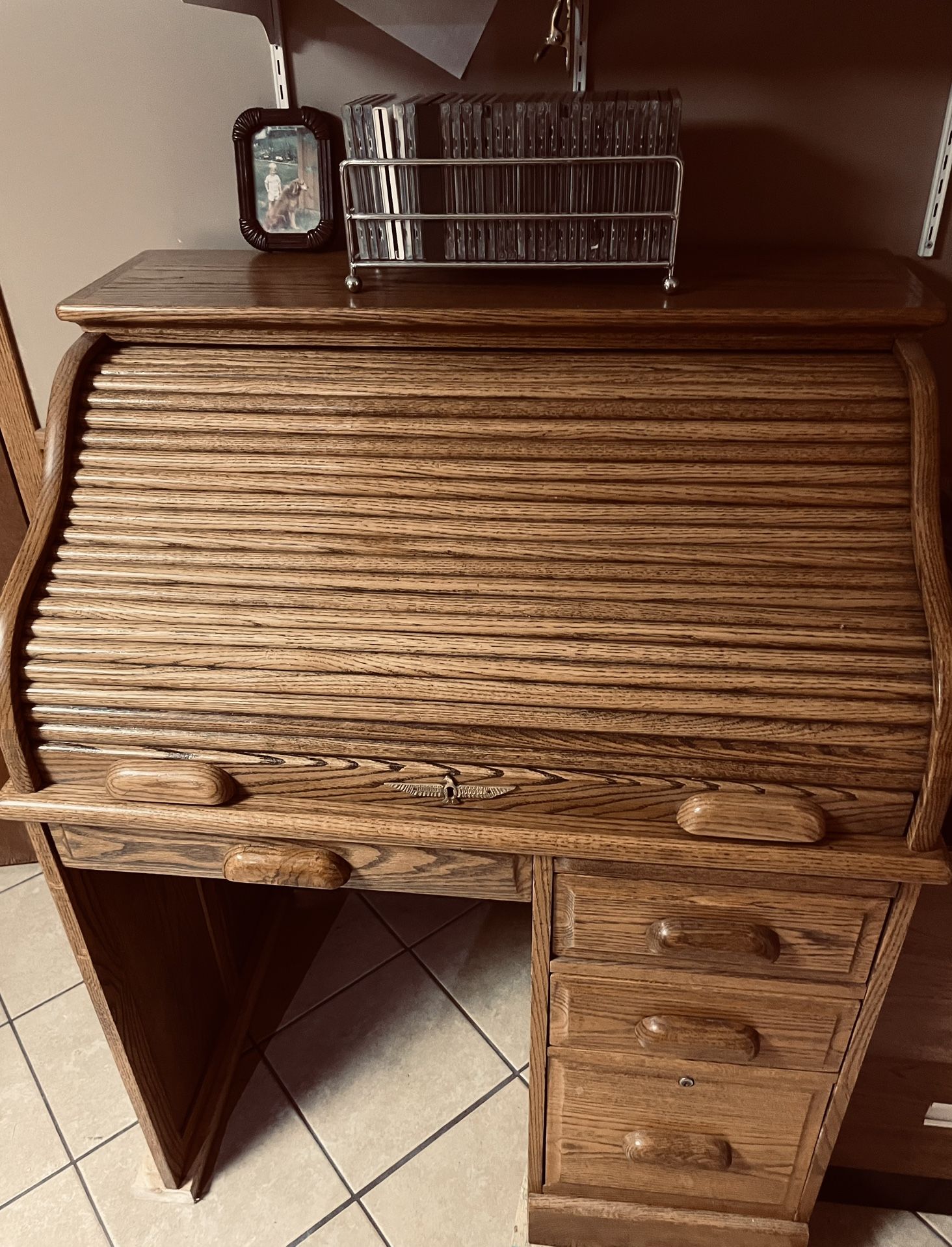 Roll Top Desk Solid Oak