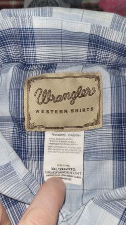 Men's 3X Wrangler Western Shirt Priced Separately Excellent Condition PRICE Is Firm Cash Only 