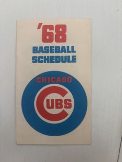 1968 Chicago Cubs Pocket Schedule