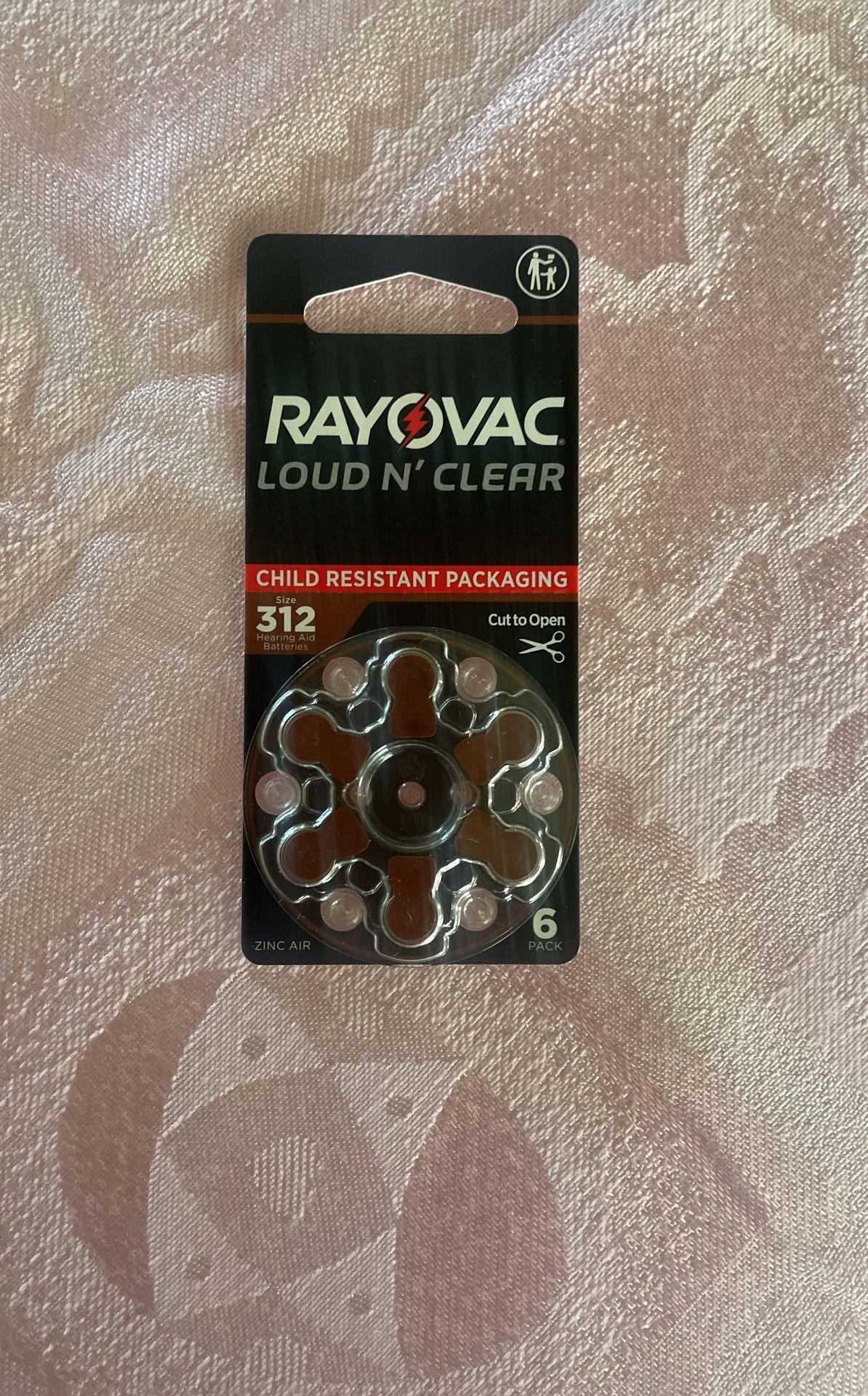 Rayovac Loud N’ Clear Sz 312 6 Pack Zinc Air batteries