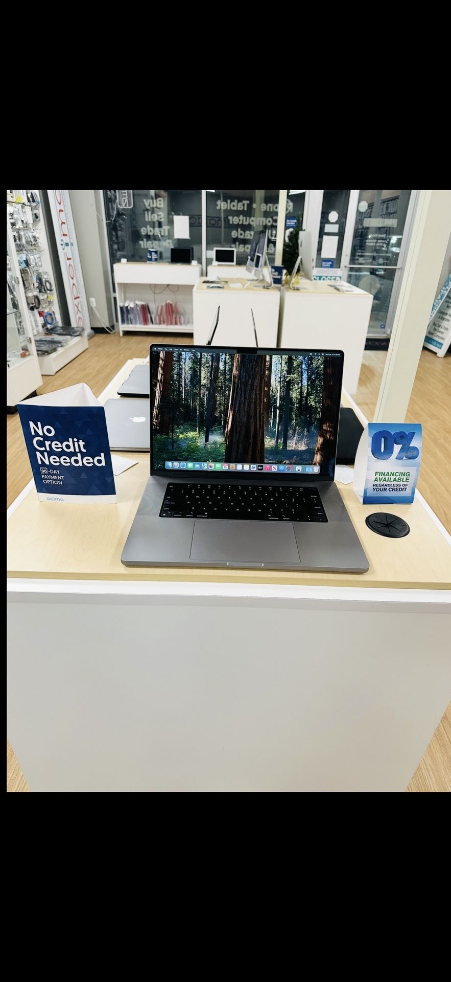 2021 16" MacBookPro TouchBar 3.2GHz M1 16GB RAM 500SSD - We Finance - $999 (Middleton, MA)