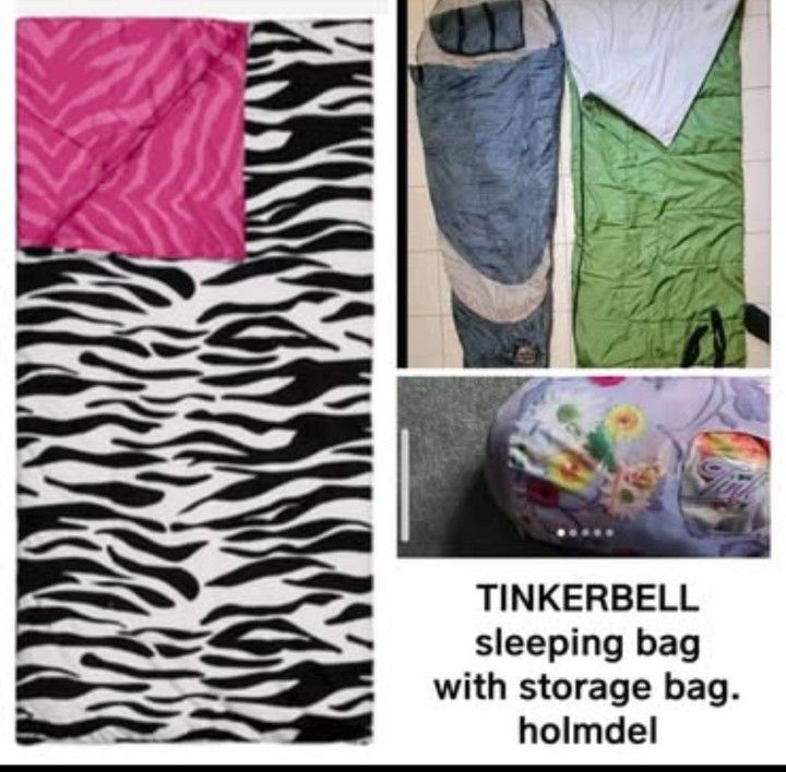 😴SLEEPING BAGS: full size adult ($27) or kids (from $16)