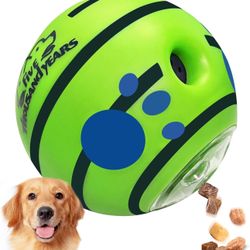 Large Wobble Giggle Dog Treat Ball,Interactive Dog Toys Ball,Dog Dispensing Treat Toys Ball,Dog Puzzle Treat Toys,Dog Squeaky Toys for Chewers,Durable
