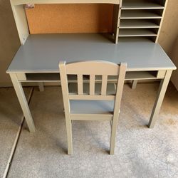 Kids Media Desk, Hutch & Chair Set