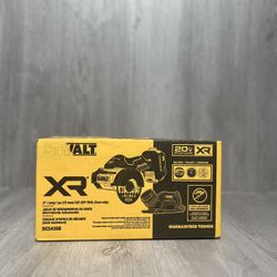 DeWalt 20V MAX XR 3” Cut-Off Tool (DCS438B) featuring a brushless motor for high performance and durability. It’s compact, designed for precision cutt