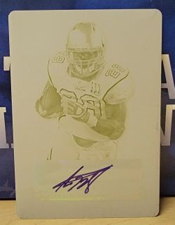 Adrian Peterson Auto 2011 Topps Supreme Printing Plate 1/1 Minnesota Vikings 
