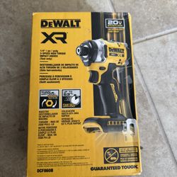 NEW Dewalt DCF860B 20V Max XR 1/4" 3-Speed High Torque Impact Driver Tool-Only-