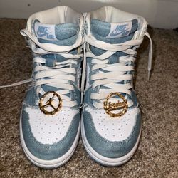 Blue & White Jordans