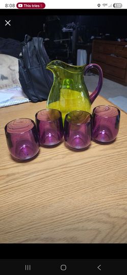 acrylic (plastic) pitcher and tumbler set