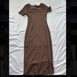 Brown Midi Dress 