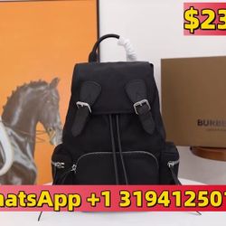 BURBERRY Nylon black backpack