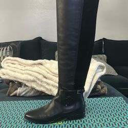 Tory Burch Wyatt Black Leather Boots 