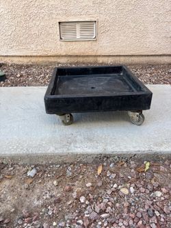 Black Plastic Rolling Dolly Cart