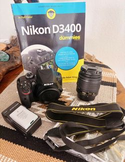 Nikon D3400 DSLR Camera + 18-55mm Lens | LIKE NEW | Complete Bundle