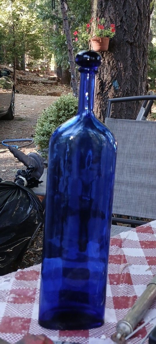 Cobalt Blue Bottle With Stopper