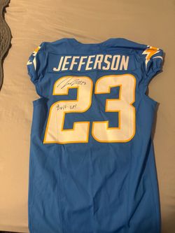 Signed Jefferson #23 LA Chargers NFL Jersey
