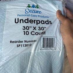  New Secure Underpads 30” x 30” – 100 Count Case