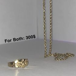 10karat GOLD NUGGET RING SET 